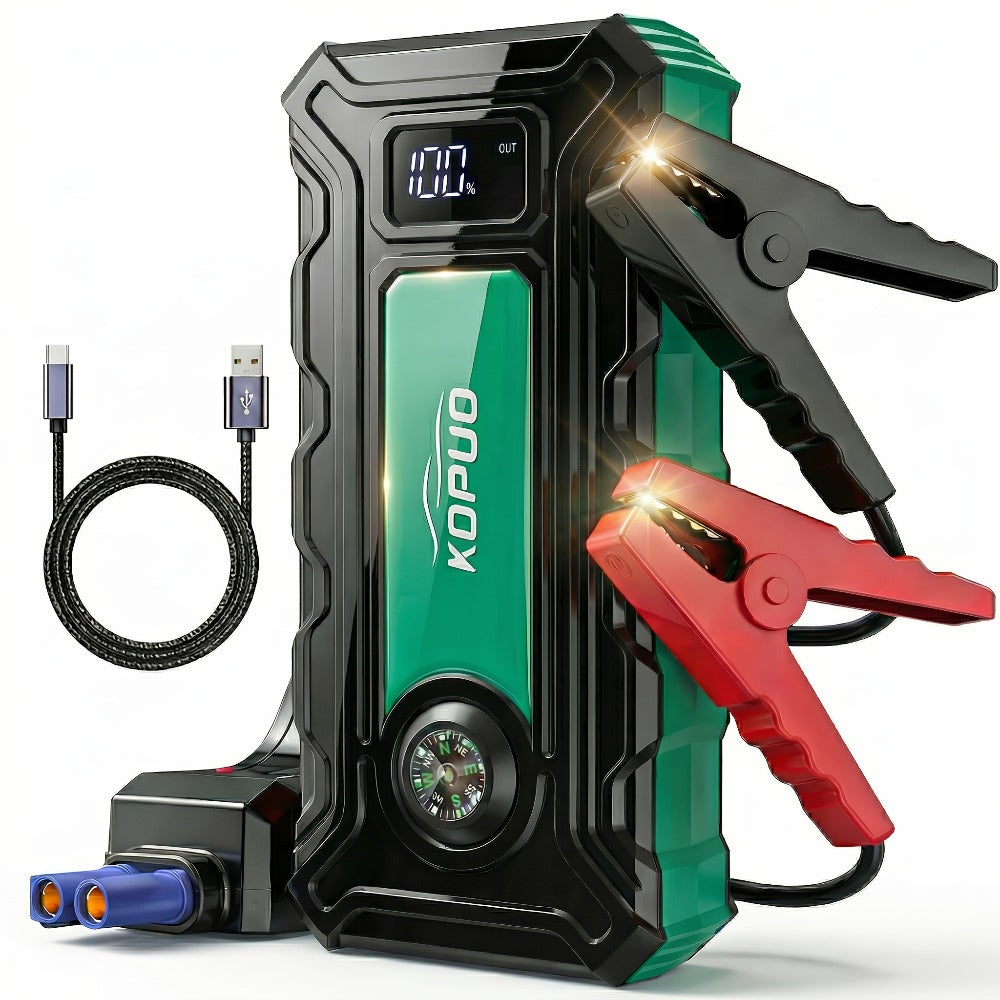 Red or Green Jump Starter with Digital Battery Display and Smart-Clip or Straight-Clip Cable Options — image 7