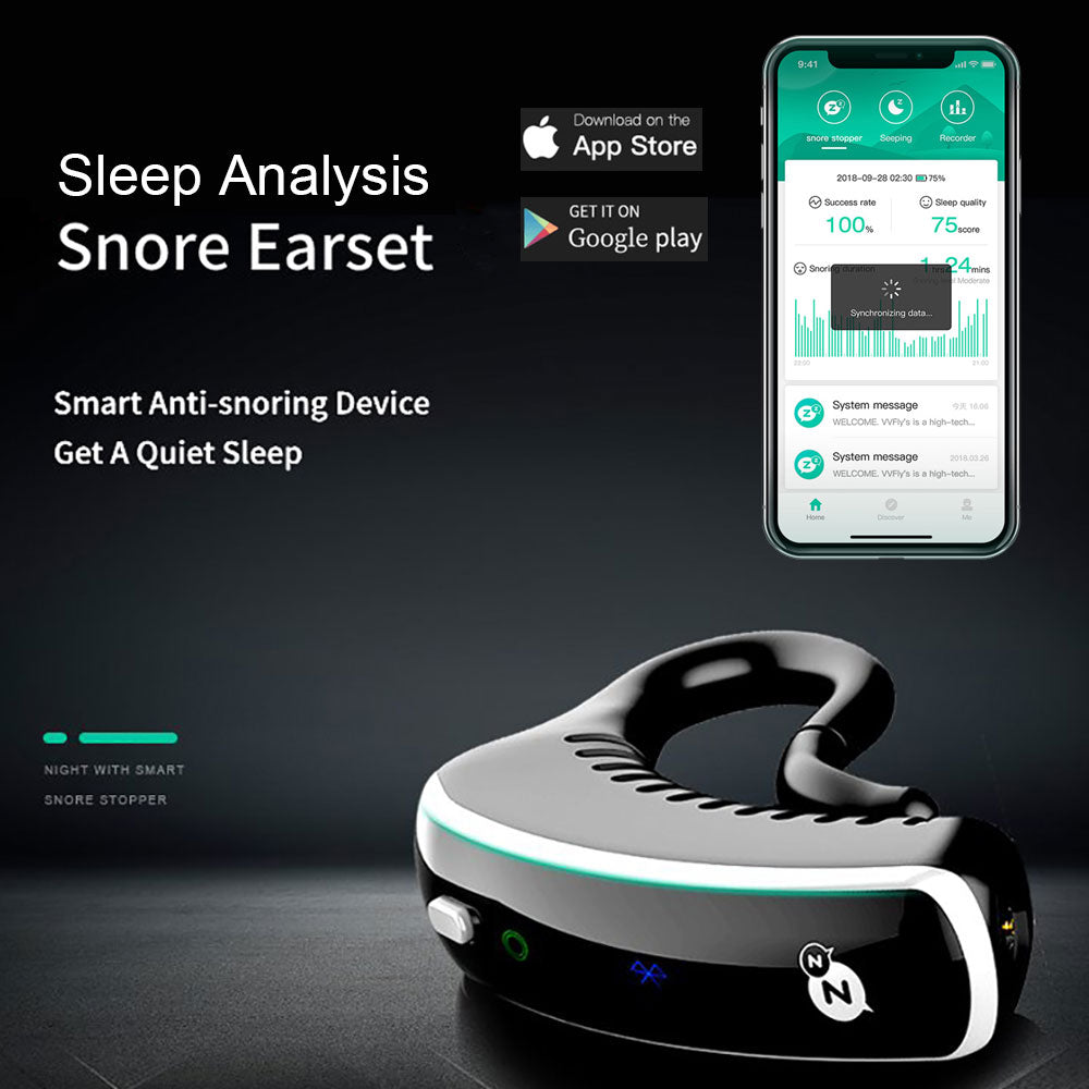 24 Hours Bluetooth Anti-snoring Device Charge Snore Earset Sleeping Aid Snoring Analyzes Sleep Datas Good Sleep