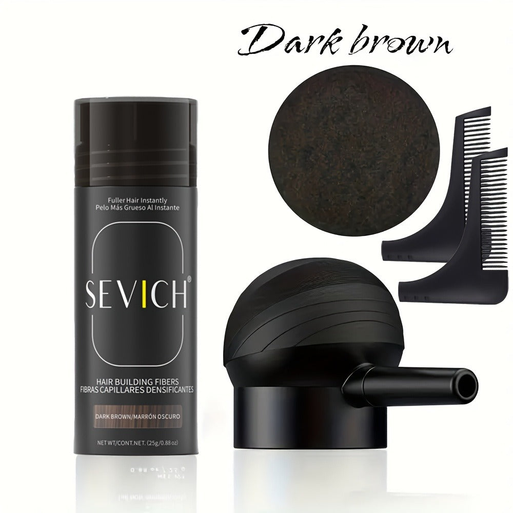 Hair Thickening Fibers Set 2-in-1 with Applicator Spray - Instant Volume & Fuller Look for Thinning Hair — image 3