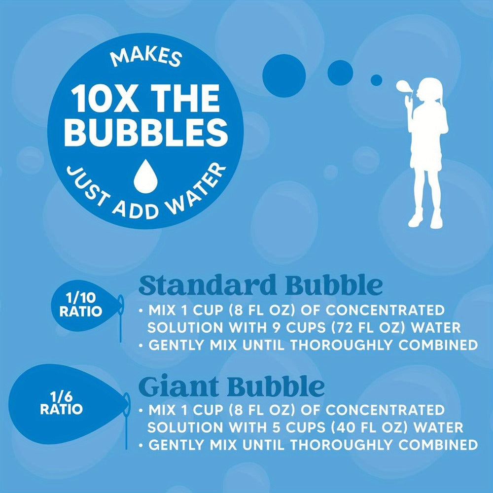 64oz Bubble Solution Refill 2-Pack Concentrate, Makes 5 Gallons, Compatible with Bubble Machines — image 14