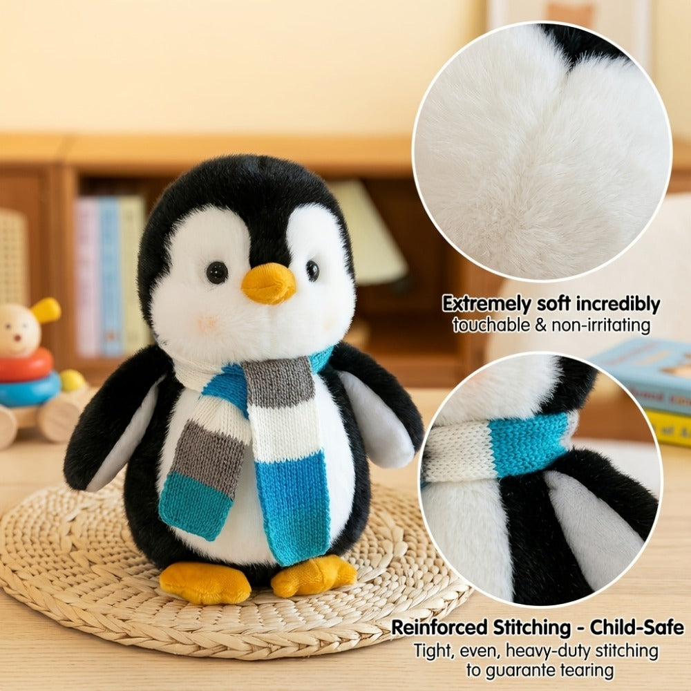 Stuffed Animal Scarf Penguin with Blue or Yellow Accessory Option and One-Piece Configuration — image 5