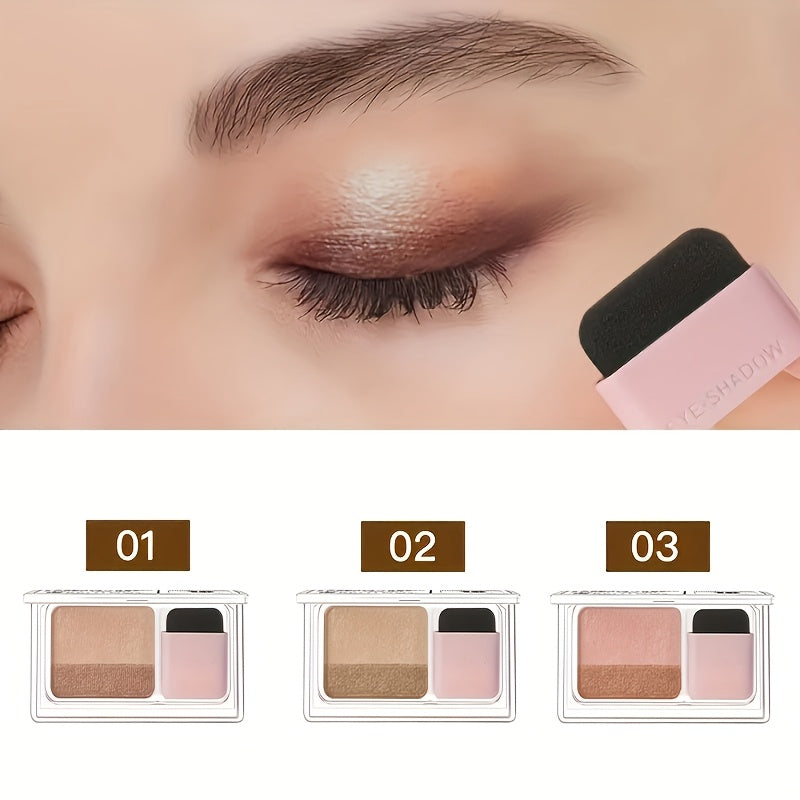Dual-Color Eyeshadow Palette Set 3-Pack Matte Satin & Shimmer, for Makeup, Travel and Everyday Vanity Use — image 1