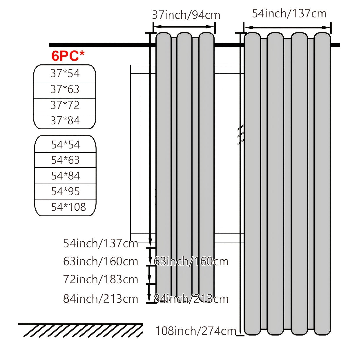 Six-Panel Sheer Outdoor Curtain Sets in Ten Colors with 37- or 54-Inch Width and Seven Length Options — image 3