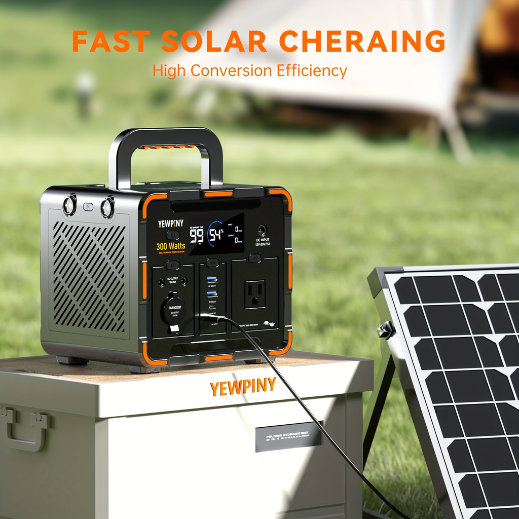Portable Power Station 259Wh 300W or 599Wh 600W with AC, DC, USB, LiFePO4 Cell Pack and LED Light — image 9