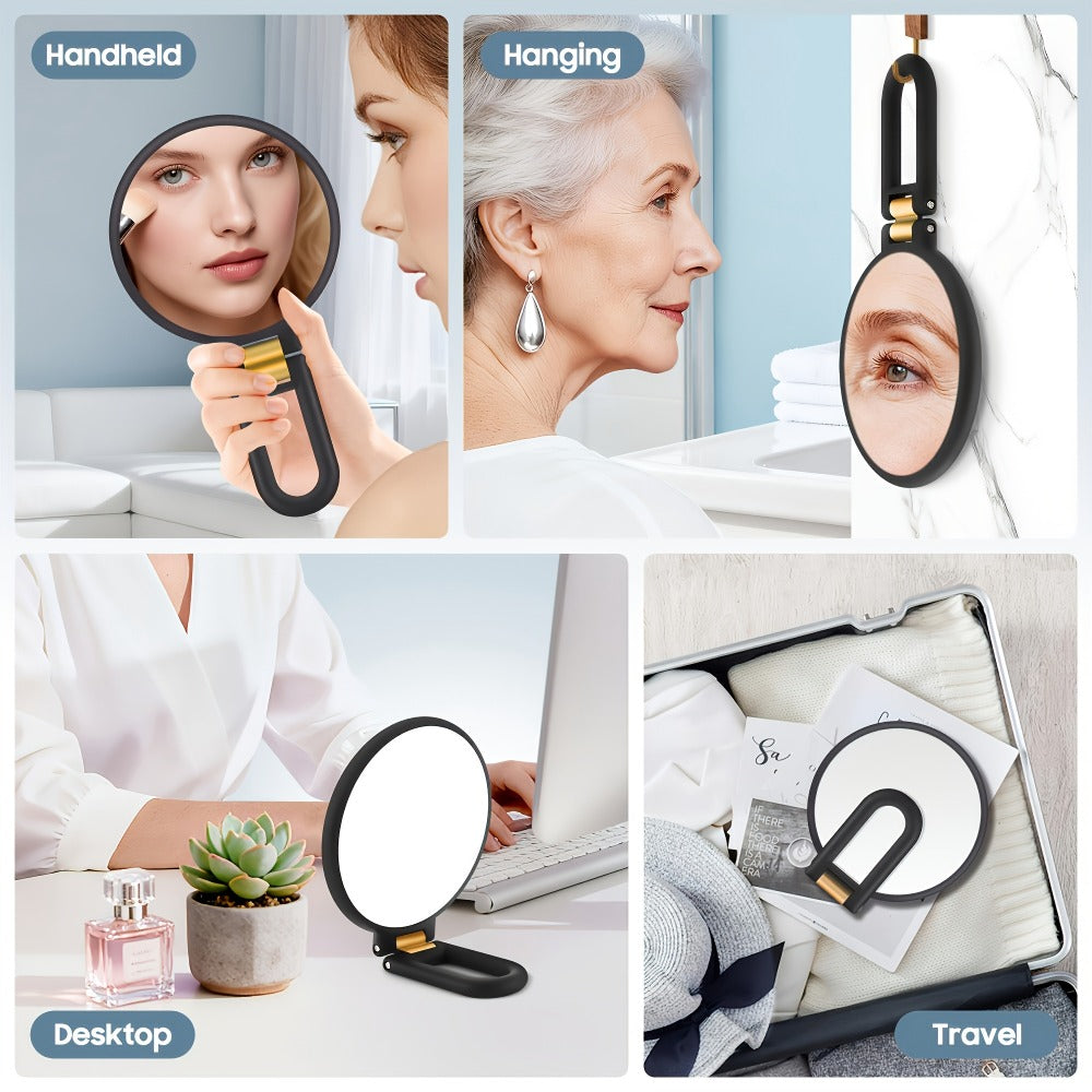 Magnifying Mirror 80X for Makeup & Skincare, Handheld 1X-80X Magnification Mirror with 360° Adjustable Handle — image 9