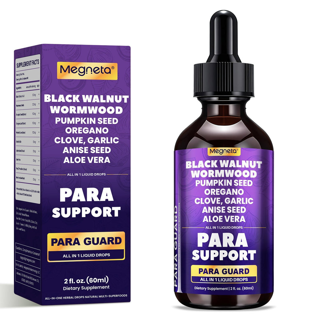 Herbal Supplements with Megneta Label, Black Walnut Clove Garlic Turmeric Pumpkin Seed Oregano Drops — image 12
