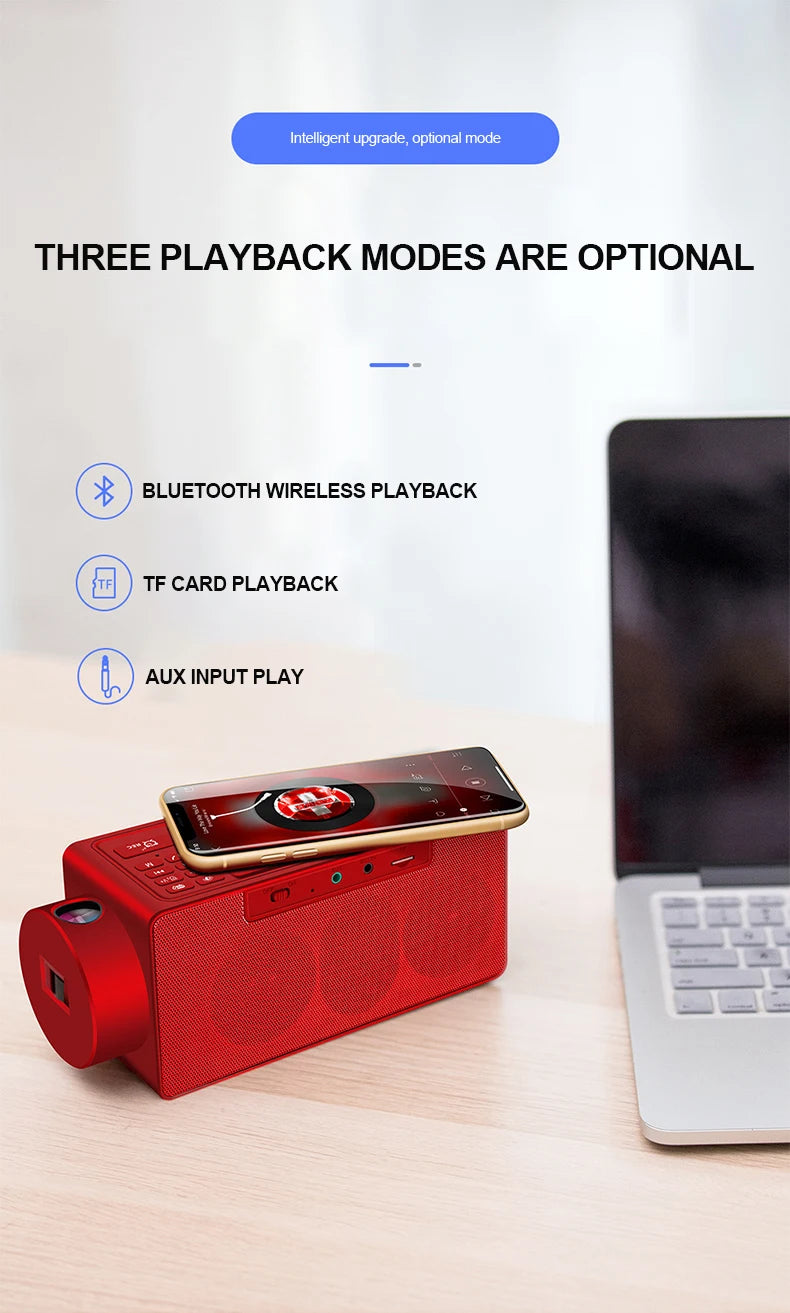 S91S Fashion Wireless Bluetooth Speaker Clock