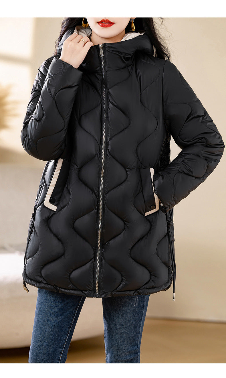 Winter Disposable Cotton-padded Coat For Women Padded Down Jacket Korean Style Mid-length Warm Jacket For Women