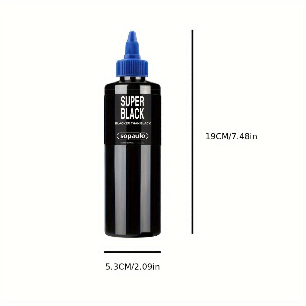 Tattoo Ink 8oz 240ml Single Black Bottle with Ultra-Dark Color Label and Large-Capacity Format — image 5