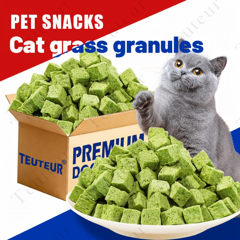 Green Cat-Grass Treat Granules in 155 g Square-Cube or 150 g Pellet Checkout Options Pictured — image 5