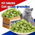 Green Cat-Grass Treat Granules in 155 g Square-Cube or 150 g Pellet Checkout Options Pictured — image 1