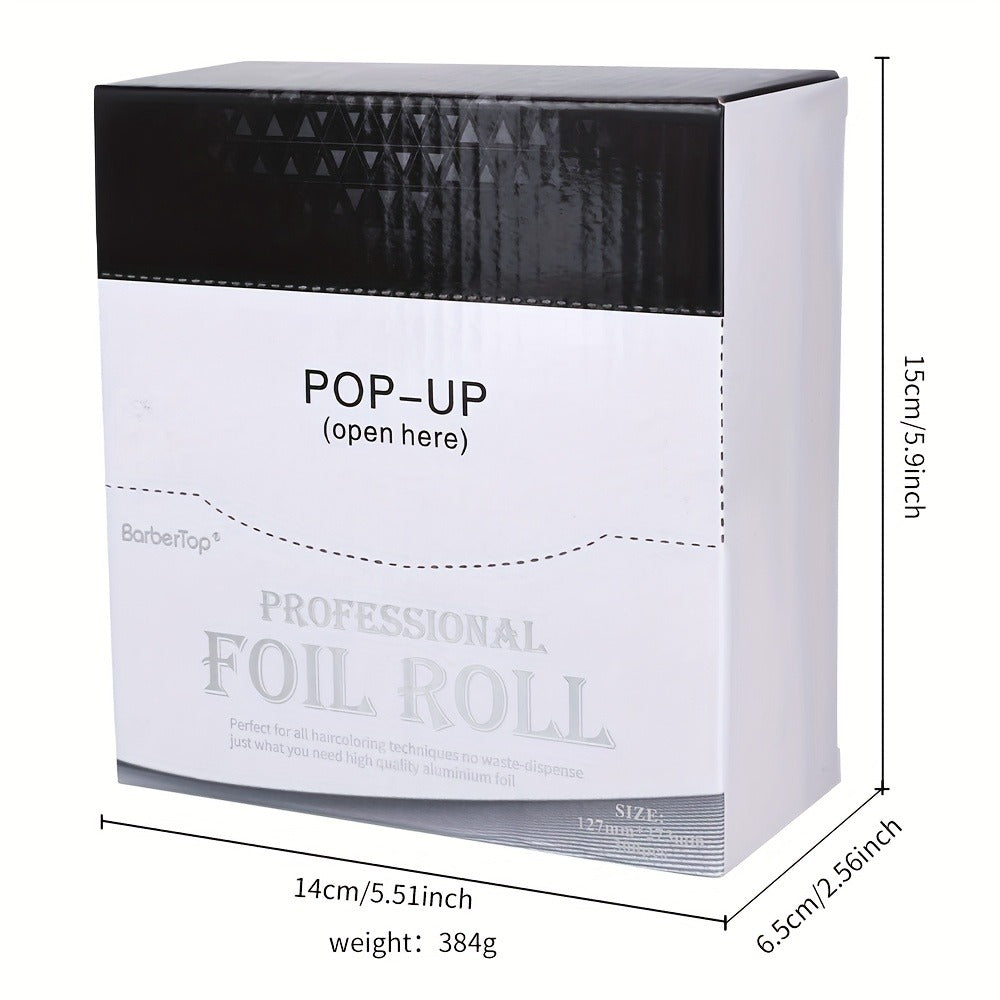 Hair Highlighting Foil Sheets 300pcs Box | Professional Salon Aluminum Foil Paper for Balayage Coloring Perming | Even Heat D
