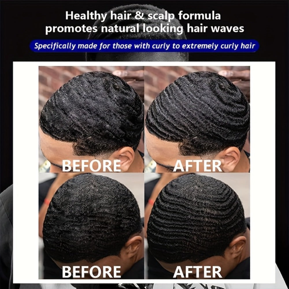 Wave Pomade Strong Hold & Edge Control 3.18oz 2-Pack – Luxfume Non-Greasy Hair Styling Cream with Natural Botanical Extracts,