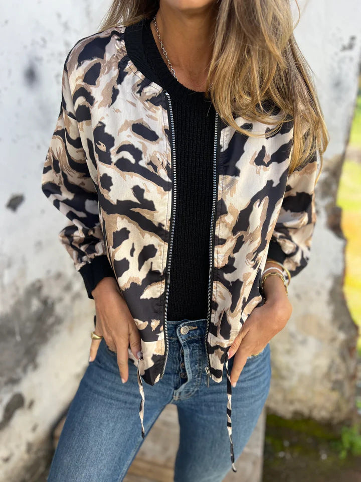 Jacket Zipper Coat Top Women