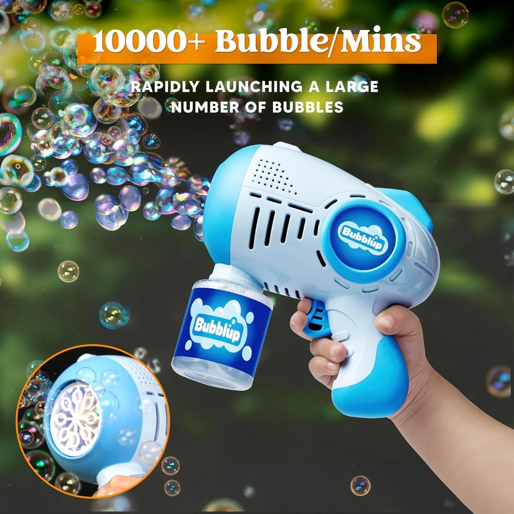 LED Light Up Bubble Gun 2 Pack with 4 Bottles Solution, 10-Hole Bubble Shooter 10000+ Bubbles Per Minute for Kids Adults — im