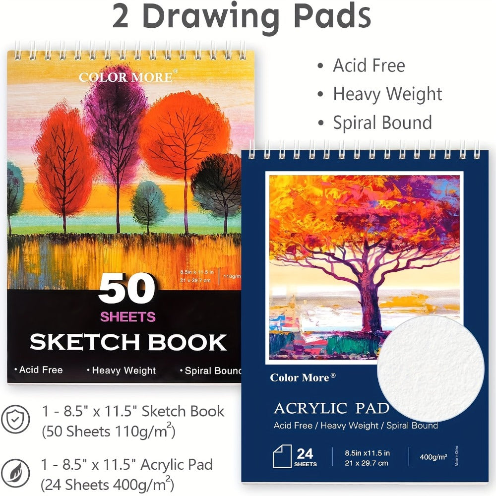 175-Piece Deluxe Art Set in Wooden Case with the Listed Color, Size or Set Options for Everyday Use — image 7