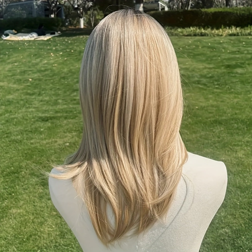 Synthetic Wig 20-Inch Layered Straight Style in Deep Purple with Hairnet Included for Cosplay Looks — image 9