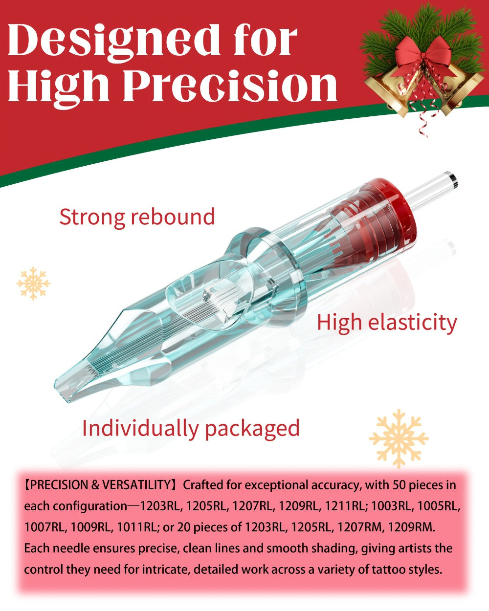 Tattoo Cartridge Needles with Neebol Label, 20-Piece #12 RL RM Mix or 50-Piece #12 RL Pack — image 12