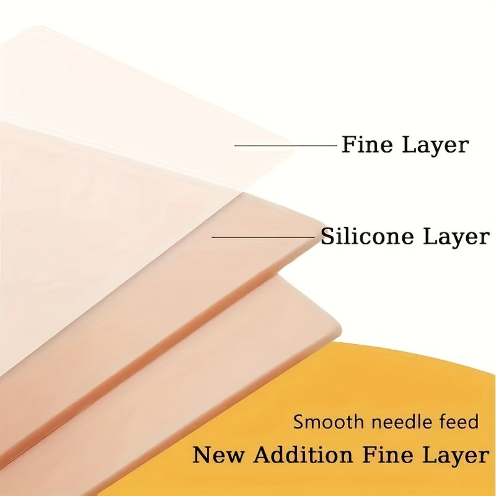 Tattoo Practice Skin Silicone Double-Sided – Flexible Fake Skin 1mm, Realistic Curvature for Tattoo Artists, Beginners — imag