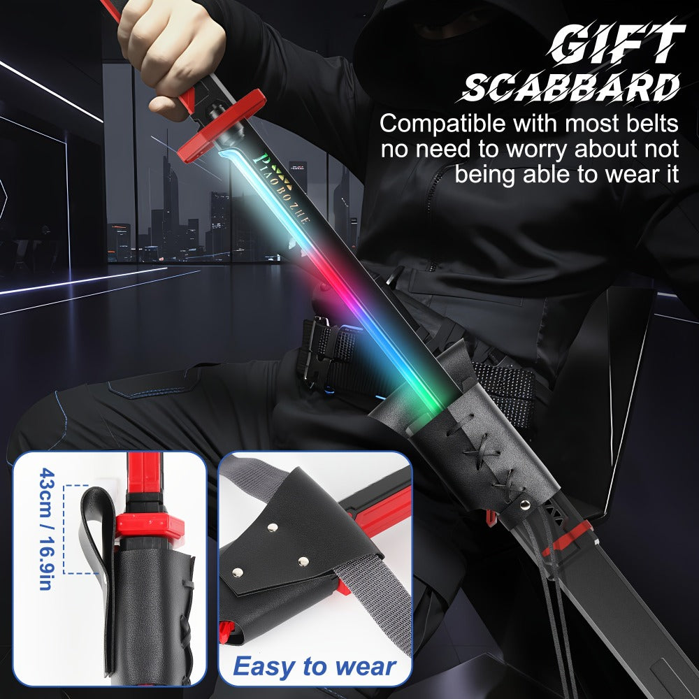 LED Katana Sword 31.5" Pro Cosplay Light Katana with Ejecting Spark, Water Mist, Multi-Color LED & Sound Effects — image 1