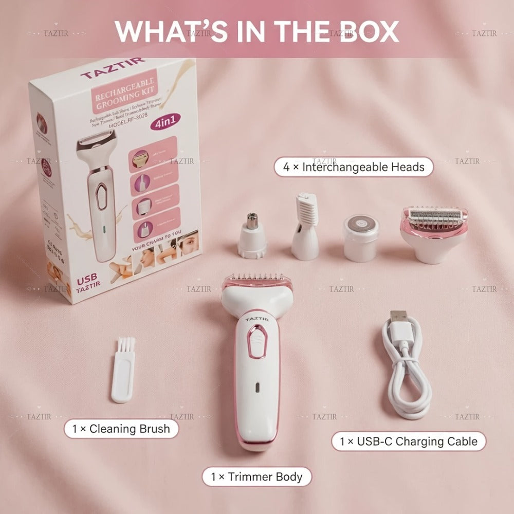 Face and Bikini Electric Shaver Grooming Kit for Women with USB Charging — image 11