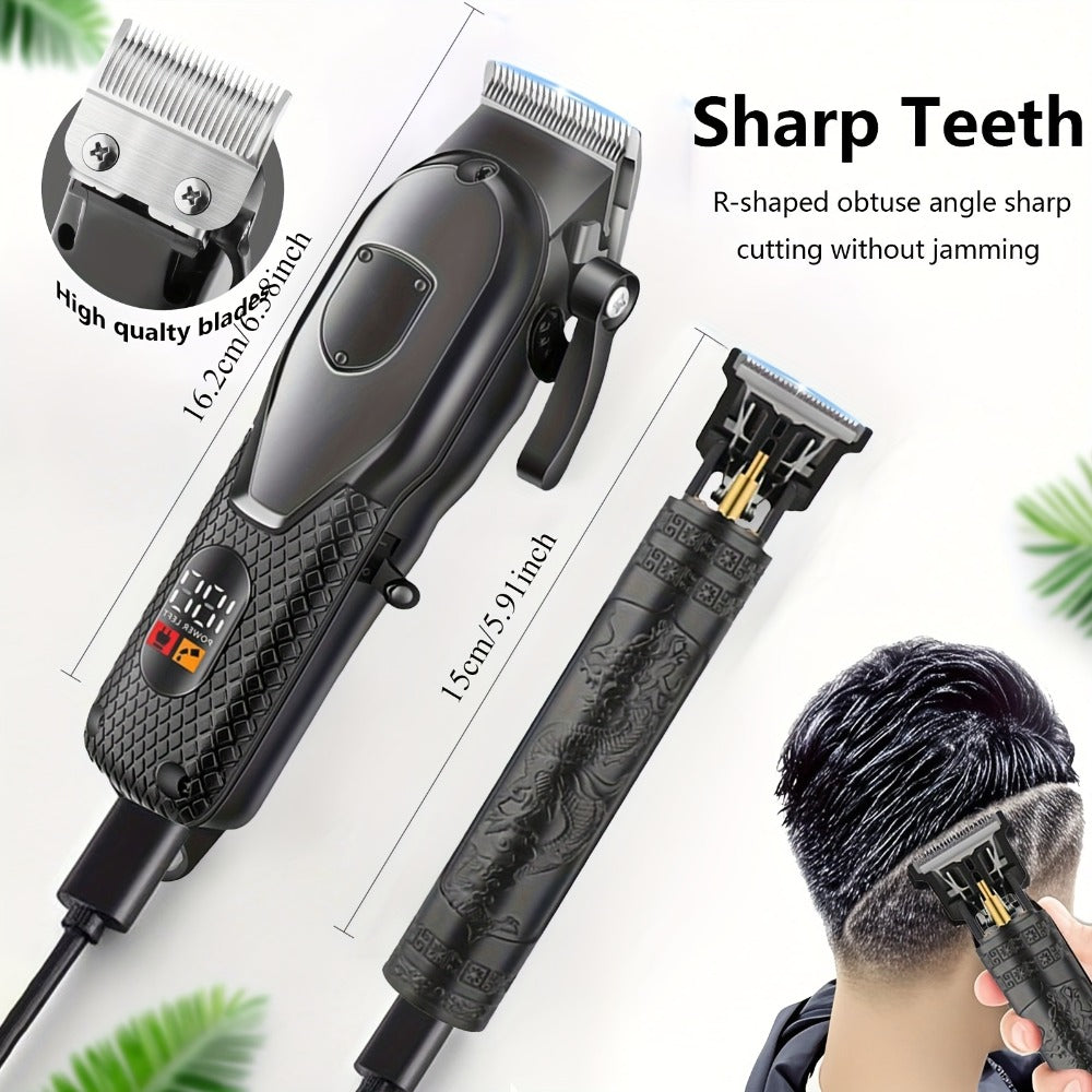 Multi-Piece Hair Clipper Kit for Men – USB Rechargeable Cordless Electric Trimmer Set, 2-Piece & 4-Piece Home Travel Barber T