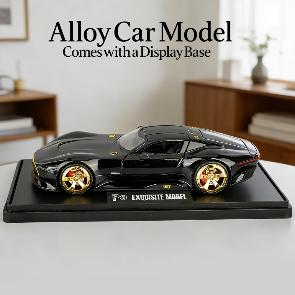 Mercedes-Benz GT Supercar Diecast Model with Gull-Wing Doors, Zinc Alloy High-Detail Static Collectible — image 6