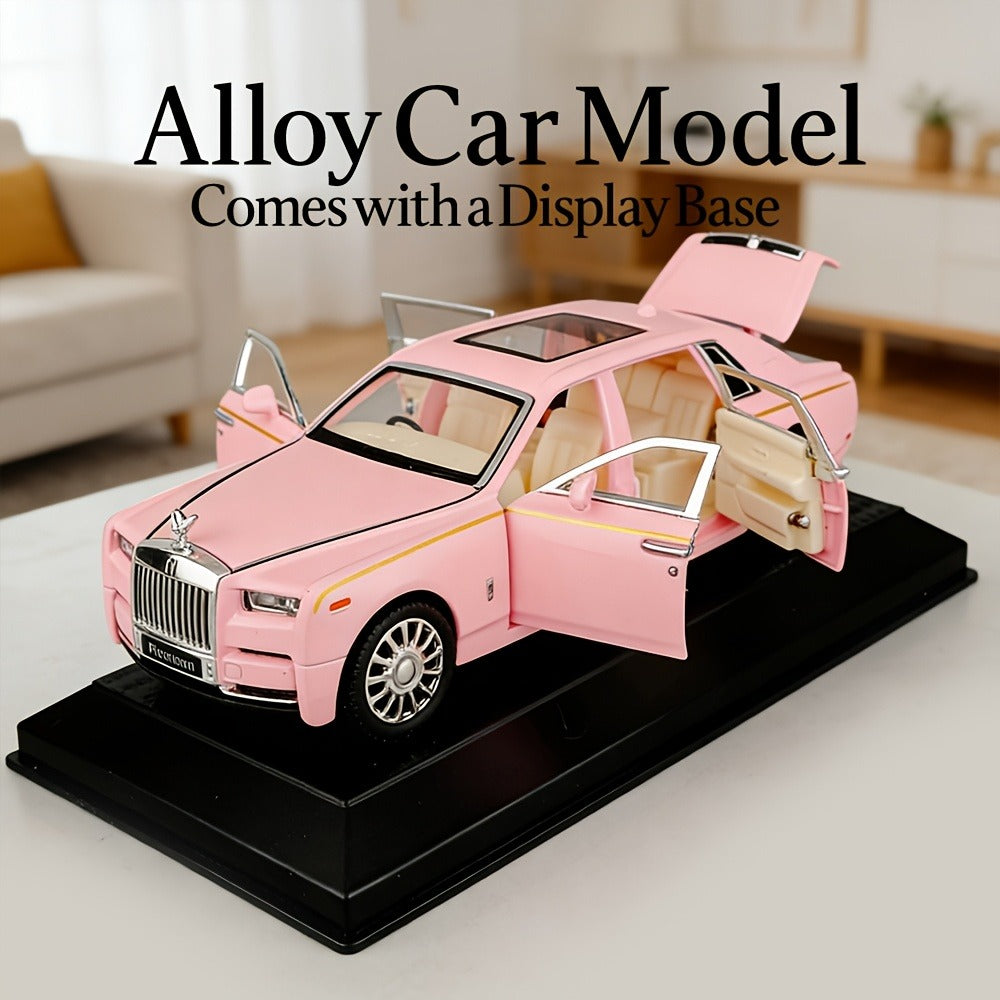 Collectible Diecast Car Model Zinc Alloy with Display Base & Openable Doors – Highly Detailed Static Decoration for Home Offi