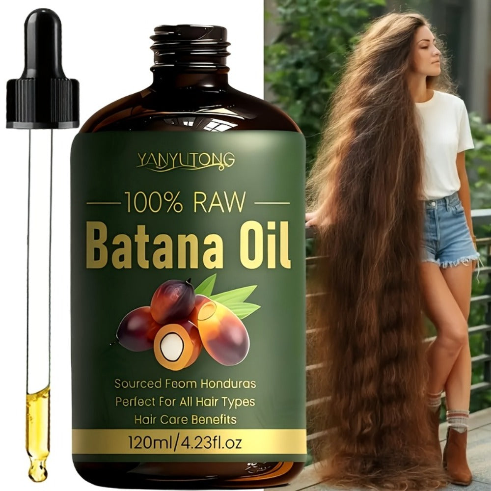 Hair Oil Batana 120ml Amber Dropper Bottle with 4.06oz Label Format for Pre-Wash or Leave-In Hair Use — image 7