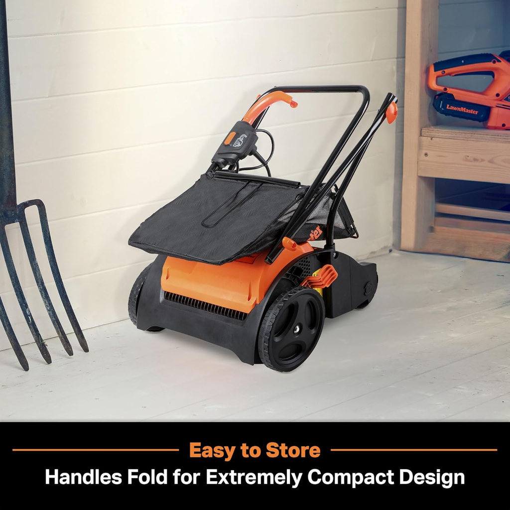 Electric Lawn Scarifier & Dethatcher 13" 12AMP 2-in-1 Aerator, 3400RPM Motor, 19 Cutting Positions — image 6