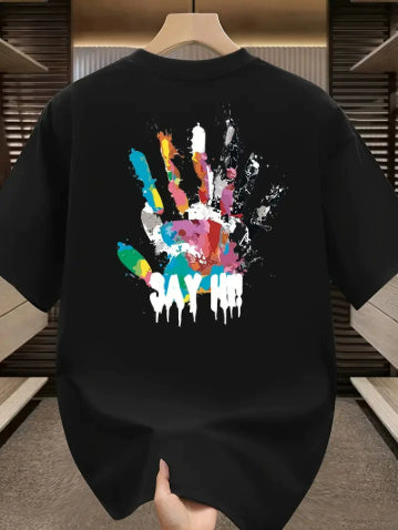 Color-Block Fashion 3D-Printed Summer Mens T-Shirt