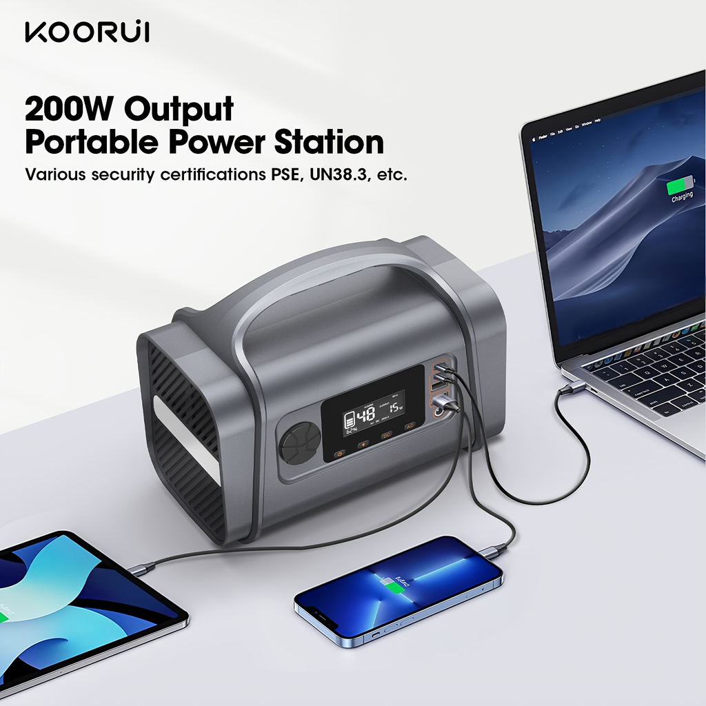 Portable Power Station 296Wh 200W with 400W Peak, 60W USB-C PD, MPPT Input and Four Light Modes — image 7