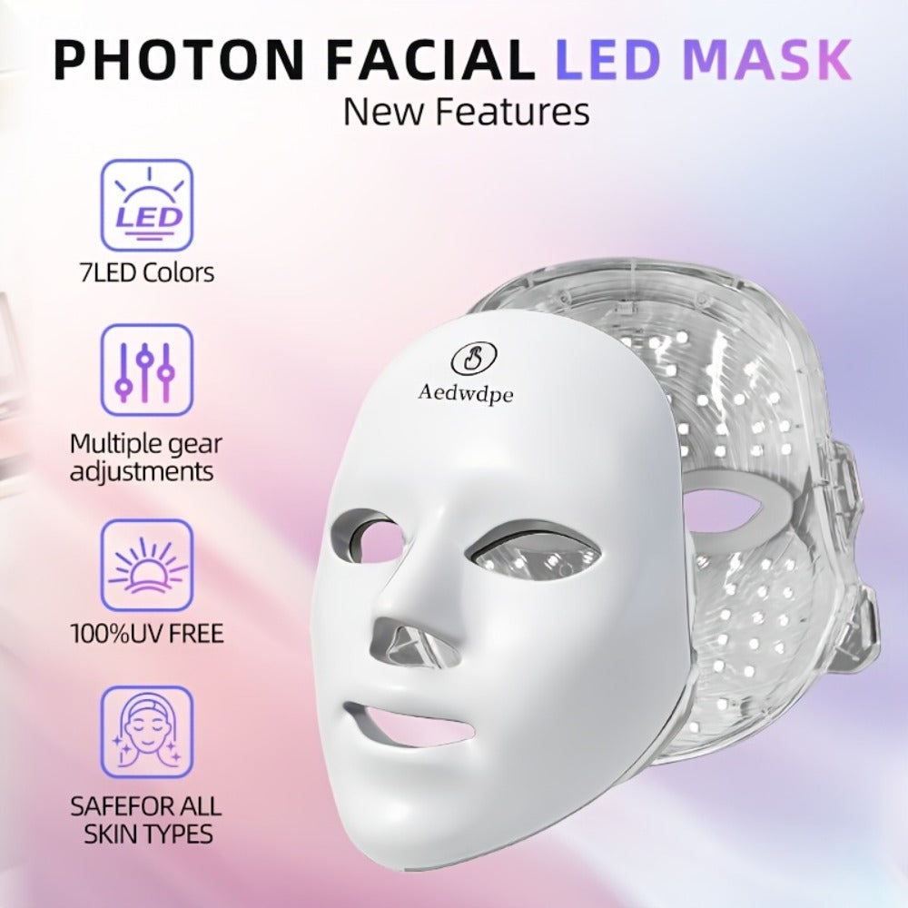7 Color Photon LED Facial Device for Bath Time, Home Spa and Personal Care, with the Listed Configuration — image 11