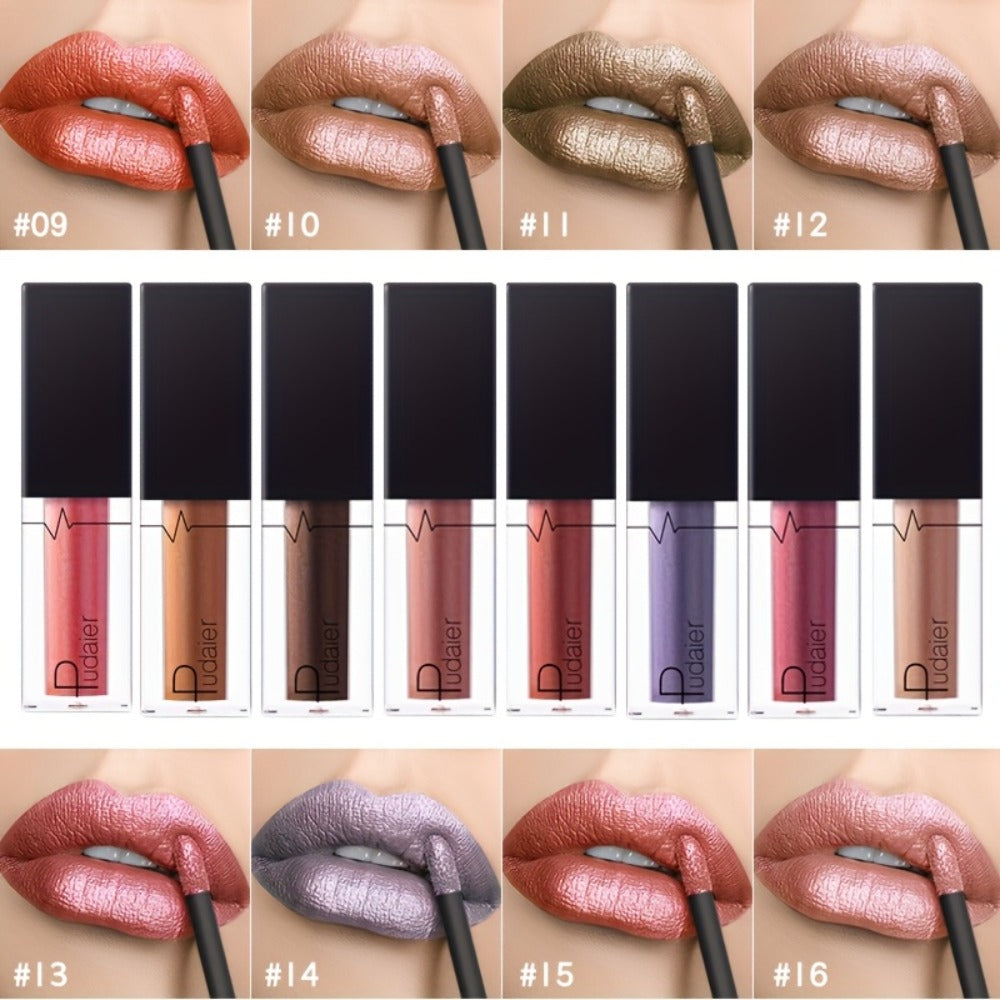 Metallic Shimmer Lip Gloss with Wand Applicator and Eleven Numbered Shade Options from 13 to 24 — image 20