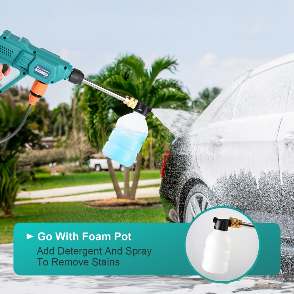 Car Pressure Washer with 500 PSI Listing, 6-in-1 Spray Nozzle, 5m Hose and One or Two Batteries — image 3