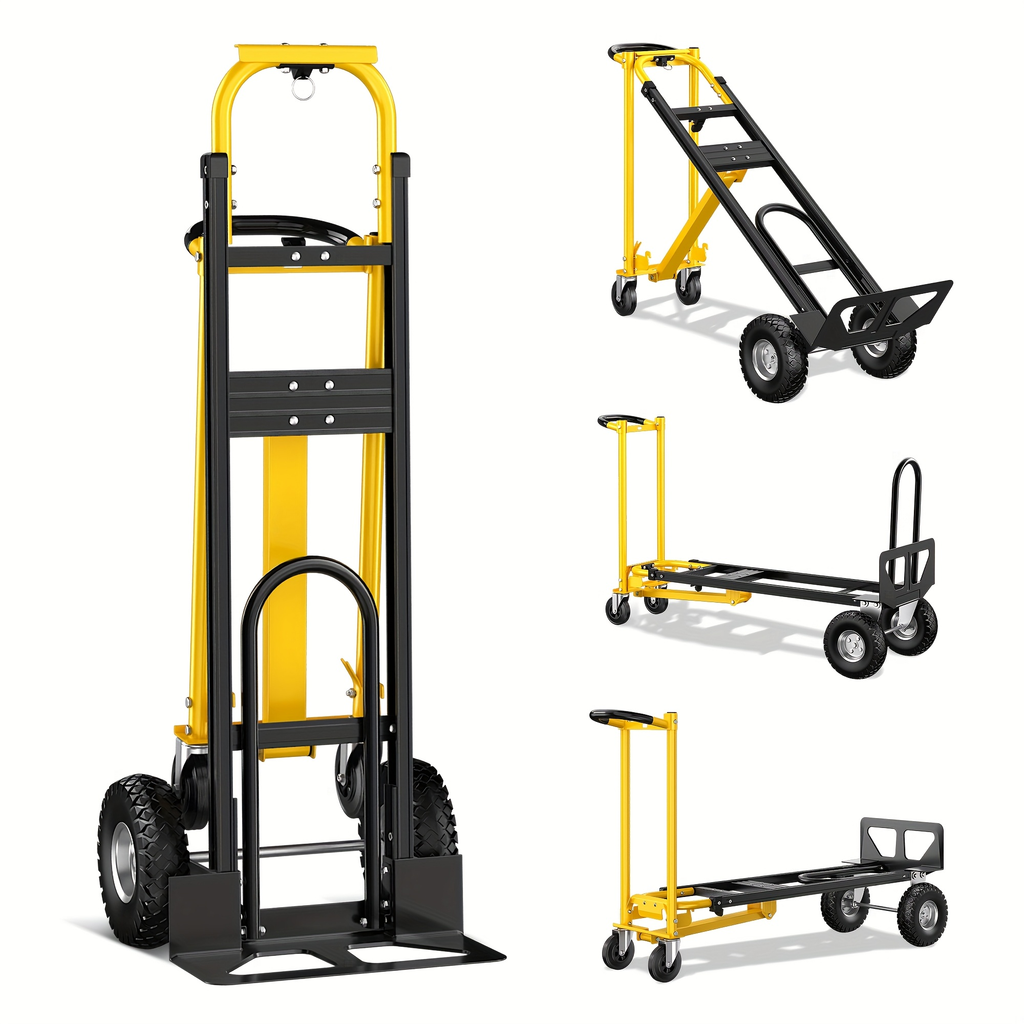 Hand Truck 3-in-1 Aluminum Convertible Dolly, 800-Industrial Utility Trolley with Folding Design for Moving — image 6