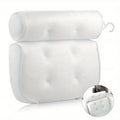 Two-Piece Bathtub Neck and Back Cushion with Six Suction Cups, Hanging Hook and White Mesh Cover — image 1