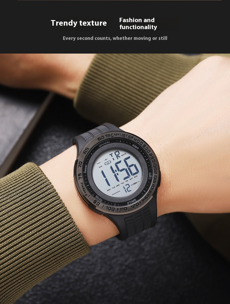 Men's Stylish And Versatile Electronic Watch Luminous Waterproof