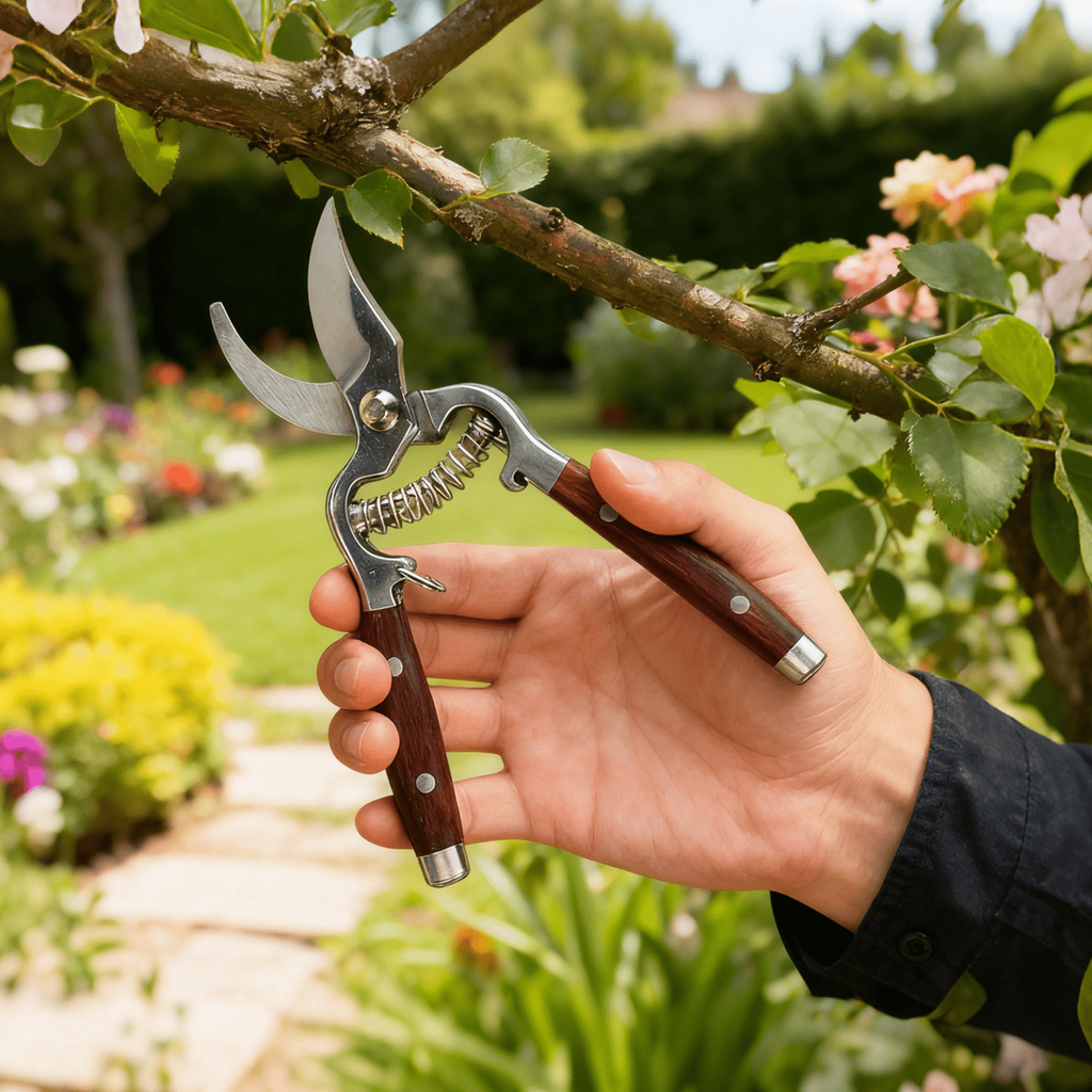 Garden Scissors 2-Pack Pruning Shears Set Curved and Straight Bypass Blades 8-Inch Ultra Sharp Plant for Garden, Patio and Ya
