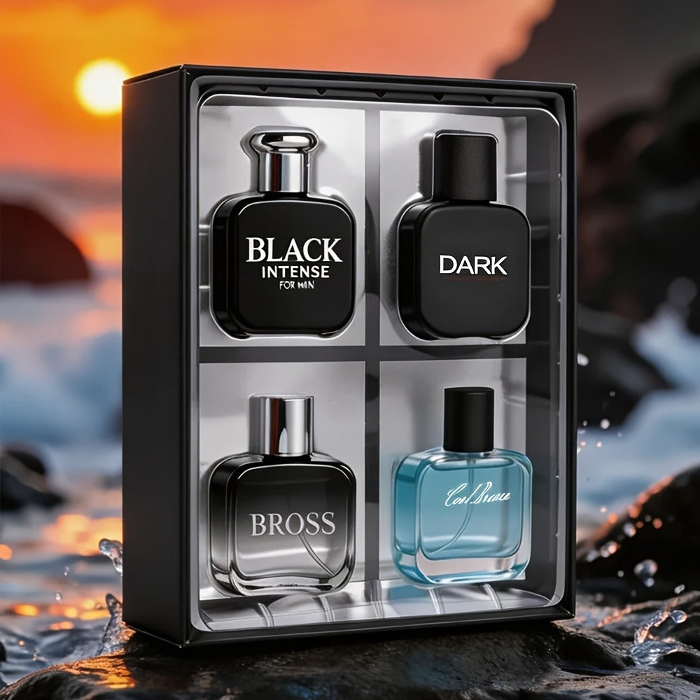 Perfume Gift Set for Men with Four 30ml Eau de Parfum Sprays in Black Box and Separate 1.5oz Body Mist — image 13