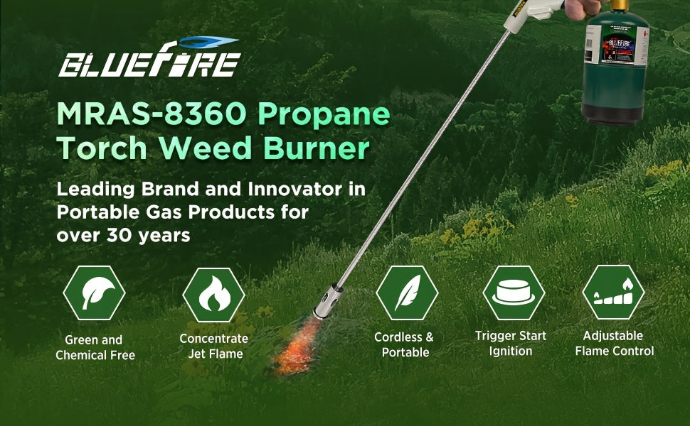 Propane Weed Torch, Flame Weeder Ice Melter Outdoor Roof Driveway for Garden, Patio and Yard Use — image 39
