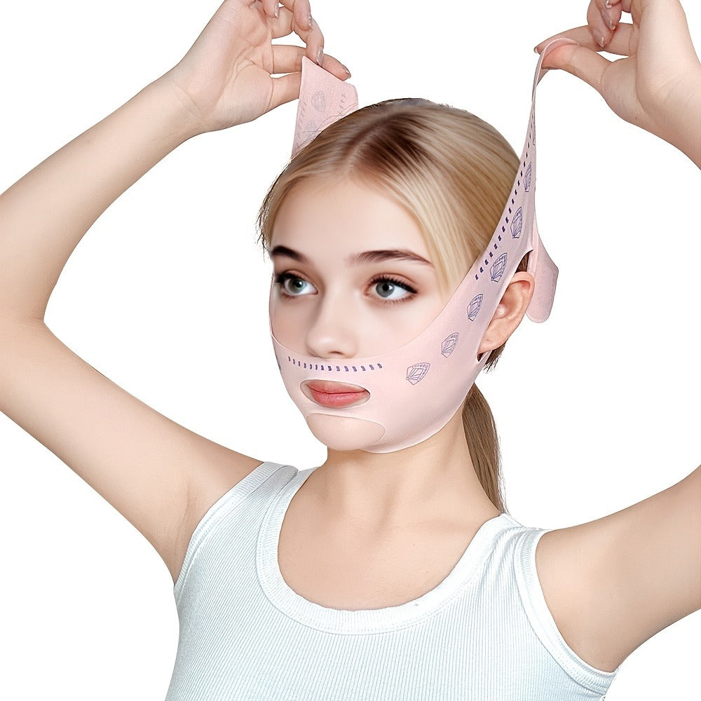 V-Line Face Lift Belt 5-Pack Facial Contouring Lifting Mask with Forehead Lift Band for Makeup, Travel and Everyday Vanity Us