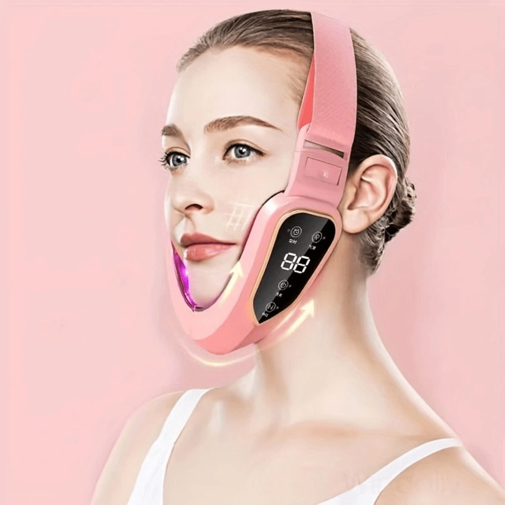 V-Face Slimming Massager 6-Speed USB Rechargeable Electric Jawline Chin Sculpting Device for Makeup, Travel and Everyday Vani