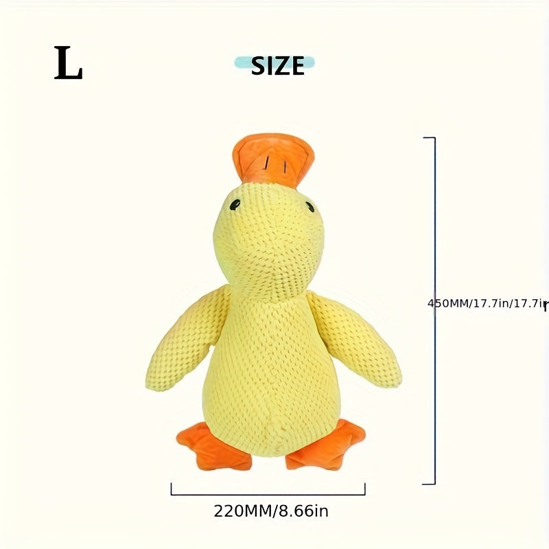 Dog Toy Large Yellow Duck Plush with Built-In Squeaker for Chew, Fetch, Tug and Cuddle Play — image 2