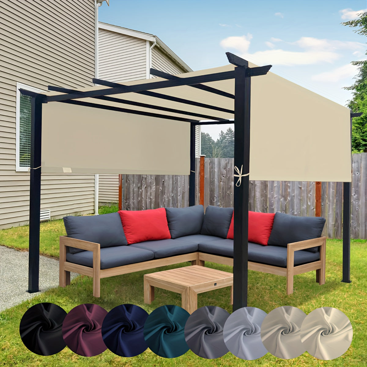 Pergola Replacement Canopy Panel UV Sun Protection | Patio Shade Cover — image 1