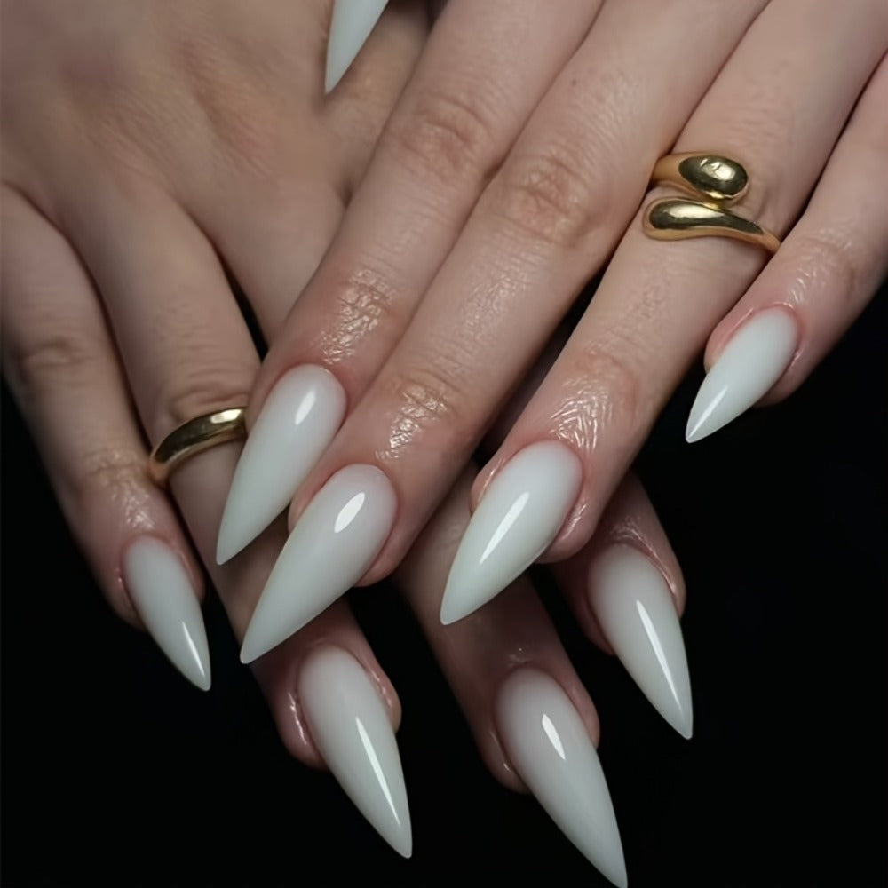 Press On Nails 10-Piece Cream Cat-Paw Set with Handmade 3D Design, Soft Matte or Glossy Finish — image 1