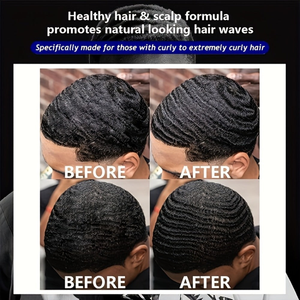Wave Pomade Strong Hold & Edge Control 3.18oz 2-Pack – Luxfume Non-Greasy Hair Styling Cream with Natural Botanical Extracts,