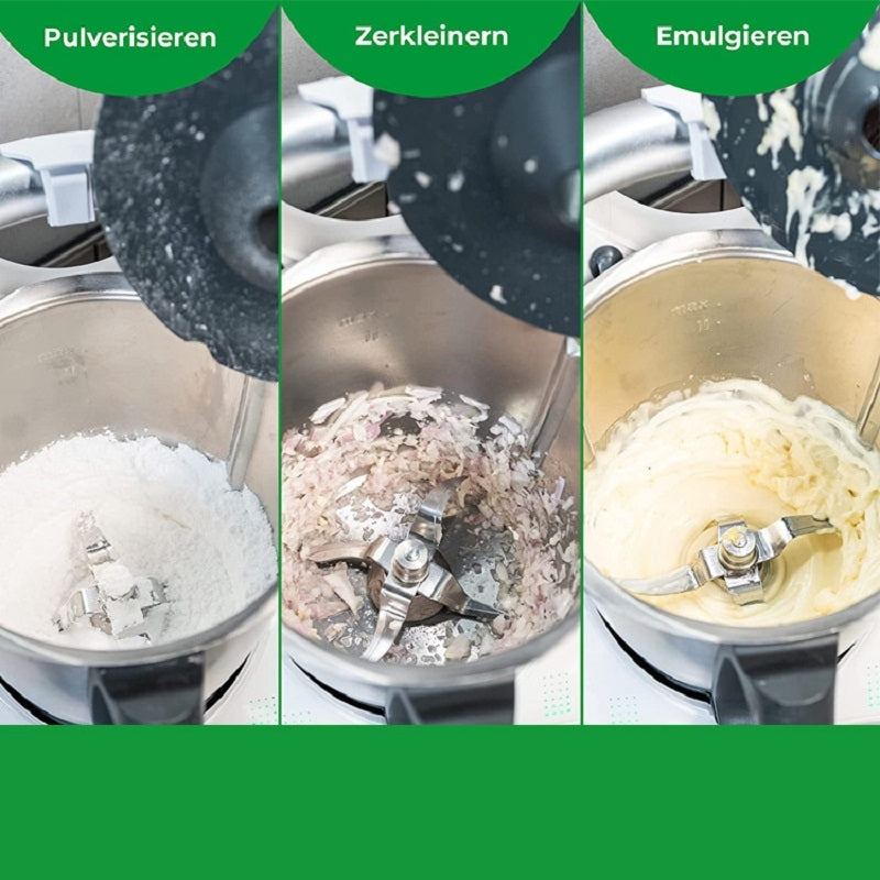 Mixing Bowl Reducer Efficient Chopping Mixing Dicing of Food Garlic Crusher Splash Guard Suitable for Thermomix TM5 TM6