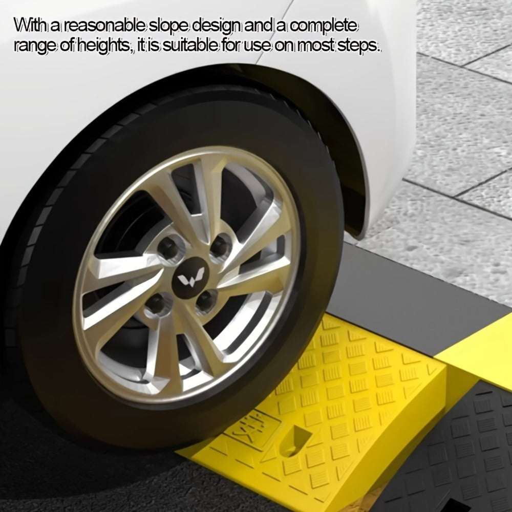 Curb Ramps 2-Pack Portable Heavy Duty Plastic Threshold Ramp Set for Low Clearance Cars Motorcycles Wheelchair – 19.68"L x 10