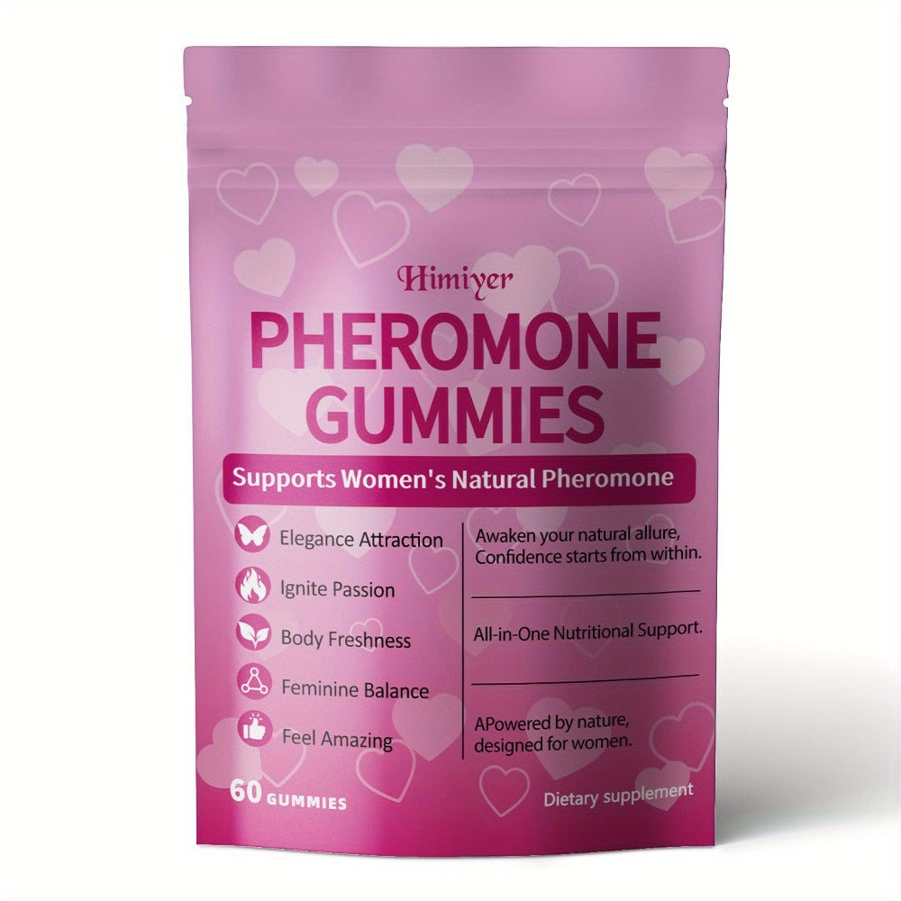 Women's Pheromone Gummies with L-Arginine, Maca & Beetroot, Natural Attraction, Confidence & Feminine Balance Supplement — im